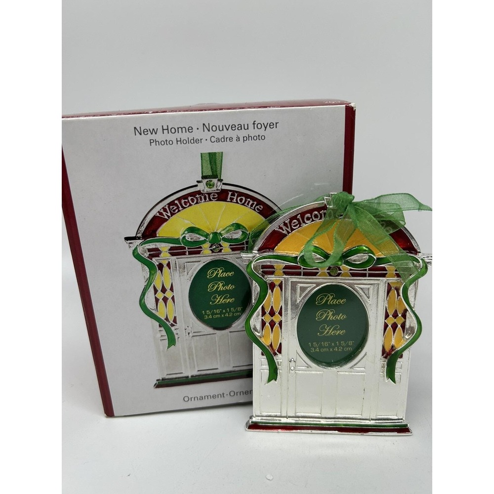 Welcome Home Door Ornament Christmas New Home Silver American Greetings Carlton